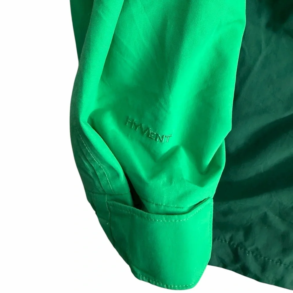The North Face Men’s HyVent Colorblock‎ Hooded Windbreaker Jacket Green Brown M